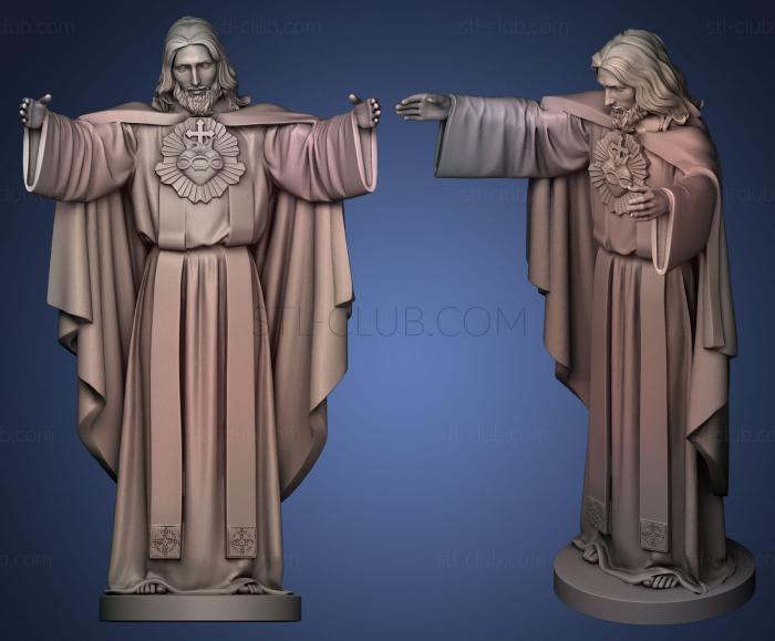 3D model Jesus Sacred Heart (STL)